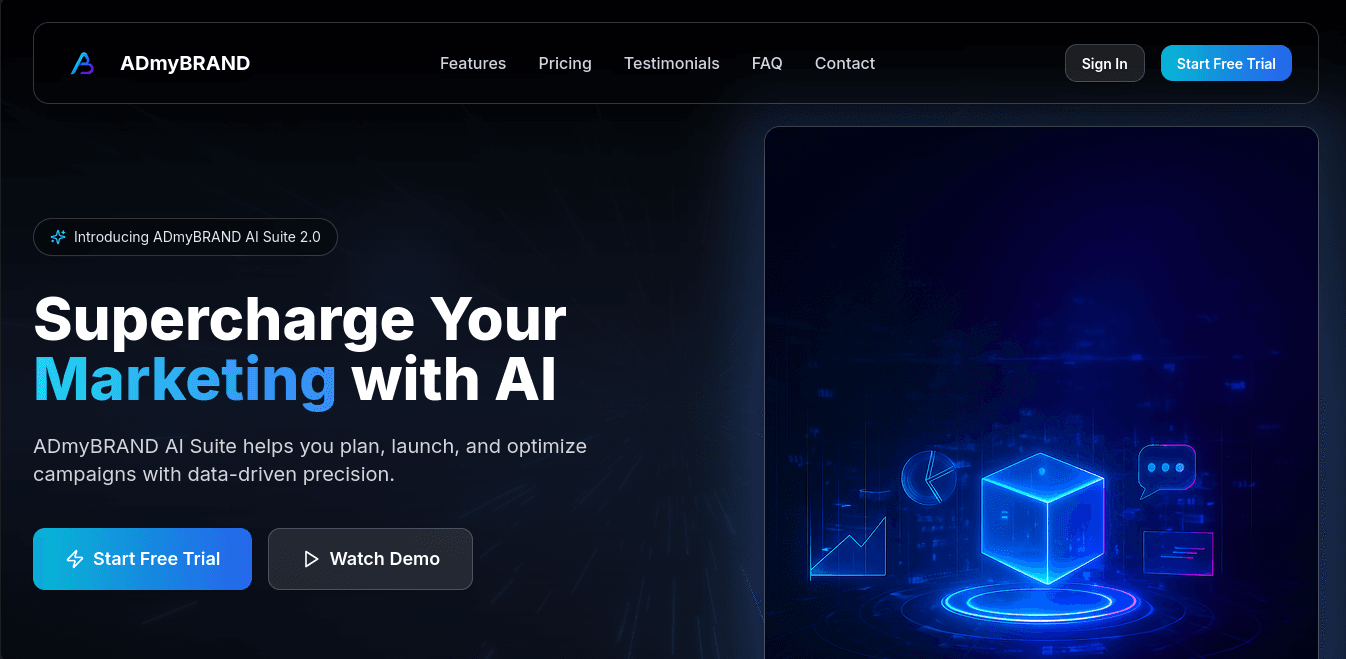 Modern SaaS landing page